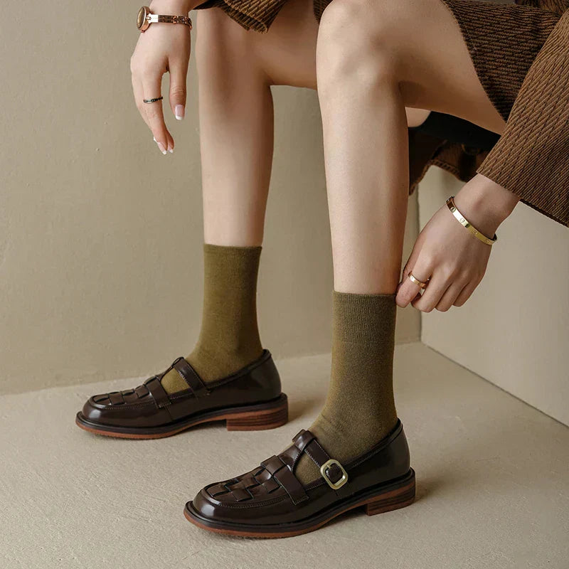 Élan Urbain™ | Mary Janes Lumerra Rétro Flats