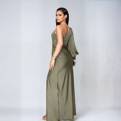 ISALIE Robe Longue Avec Manches Incantation