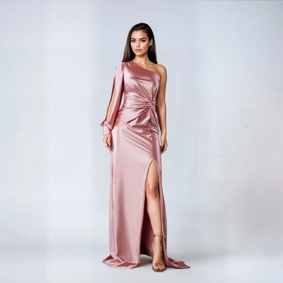 ISALIE Robe Longue Avec Manches Incantation